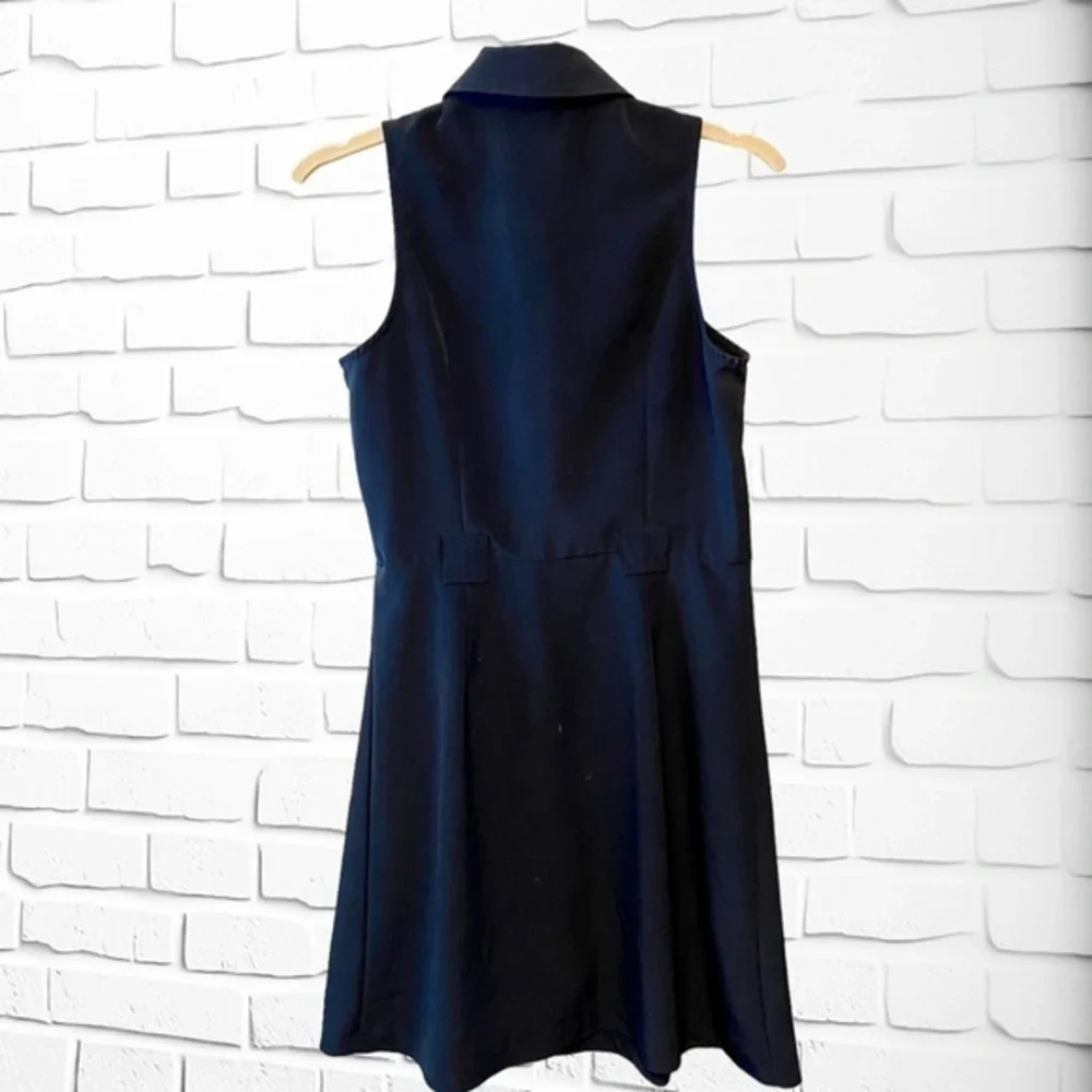 The Limited Sleeveless Navy Cargo Dress with Brass buttons, Womens size 2 - Picture 6 of 11